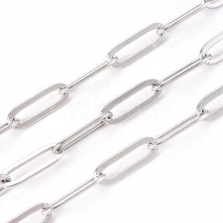 304 Stainless Steel Paperclip Chains X-CHS-CJC0001-03P-1
