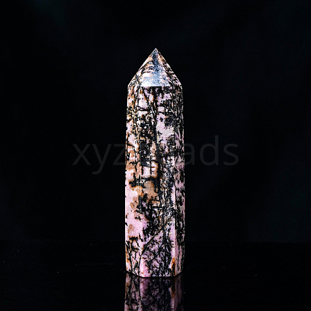 Natural Rhodonite Pointed Prism Bar Home Display Decoration G-PW0007-101D-1