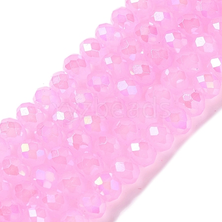 Baking Electroplate Glass Beads Strands DGLA-A039-J6MM-B09-1