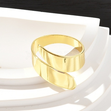 Adjustable Brass Finger Rings for Women RJEW-M064-02G-1