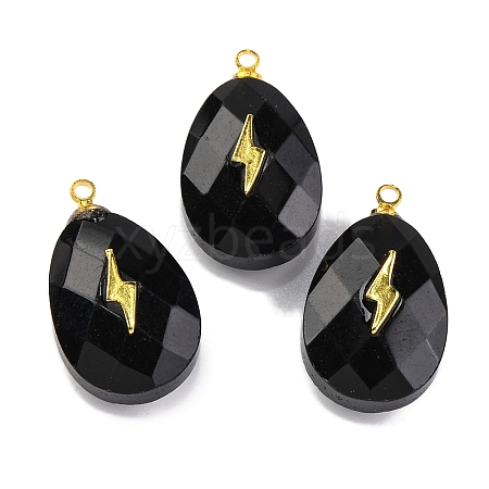 Natural Obsidian Pendants G-B089-01G-01-1