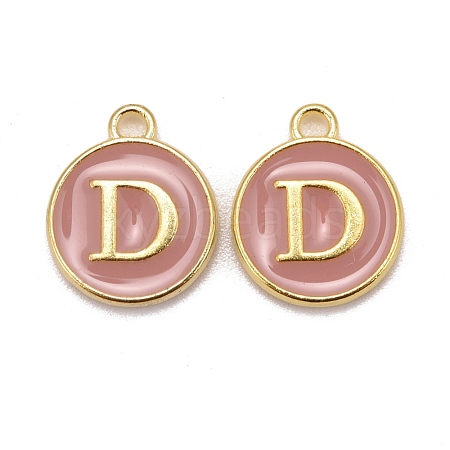 Golden Plated Alloy Enamel Charms X-ENAM-S118-07D-1