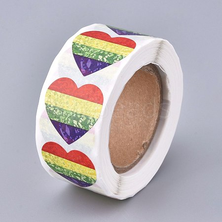 Heart Shaped Stickers Roll DIY-K027-A04-1