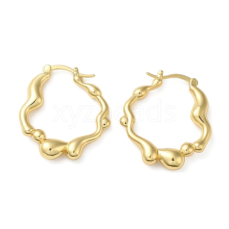 Rack Plating Brass Hoop Earrings for Women EJEW-Z019-09G-1