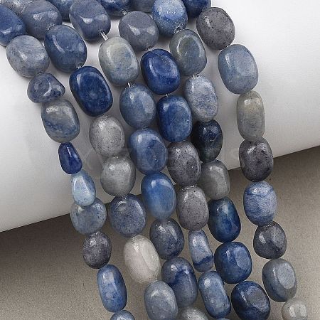 Natural Blue Aventurine Beads Strands GG-C286-A32-1
