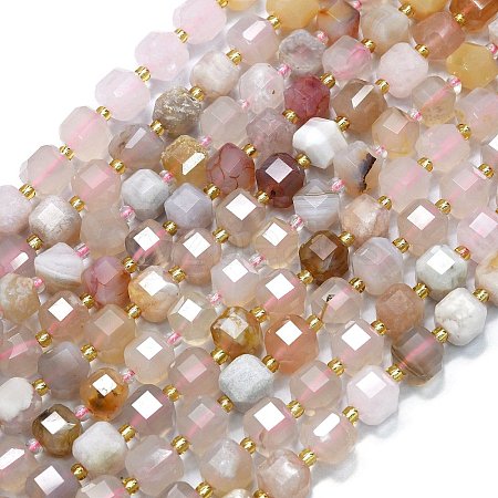 Natural Cherry Blossom Agate Beads Strands G-K389-A38-01-1