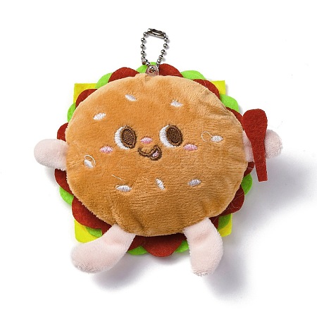 Cute Cartoon Plush Cloth Pendant Decoration HJEW-K048-01D-1