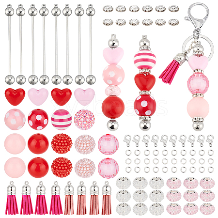   DIY Beadable Keychain Making Kit DIY-PH0017-44-1