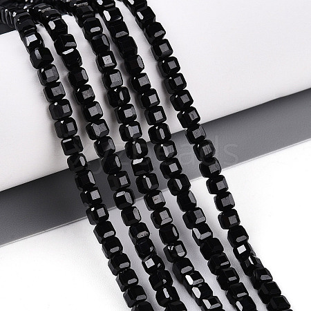 Natural Black Quartz Beads Strands G-T141-60-1