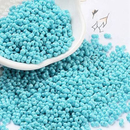 Baking Paint Glass Seed Beads SEED-A033-04P-1