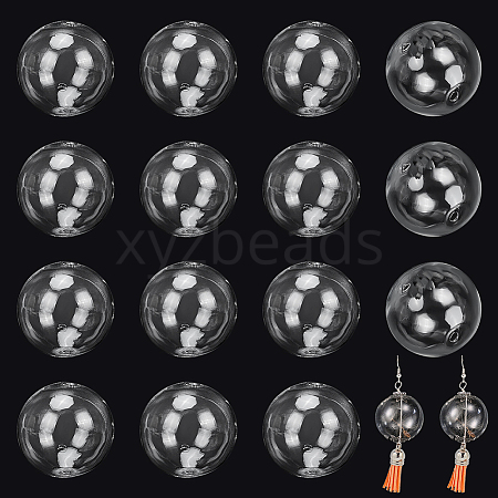 Handmade Two Holes Blown Glass Globe Beads BLOW-PH0001-02-1