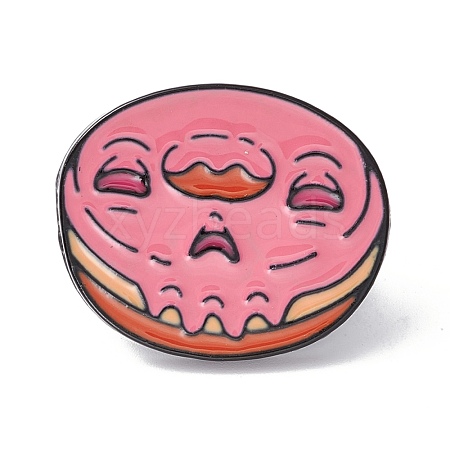 Flat Round Cake Enamel Pin FIND-K005-37EB-1