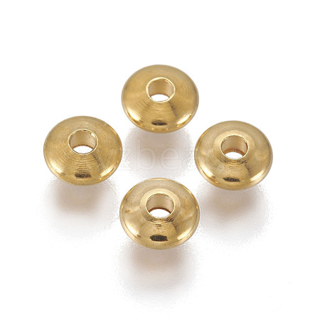 Brass Spacer Beads X-KK-P038-02G-5mm-1