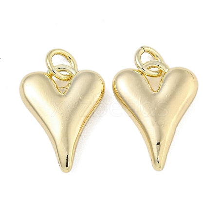 Heart Brass Pendants KK-N254-94G-02-1