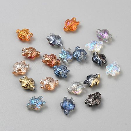 Electroplated Glass Beads GLAA-CJC0013-13C-1
