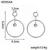 304 Stainless Steel Dangle Stud Earrings STAS-OY016-85P-2