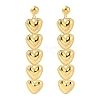 304 Stainless Steel Dangle Stud Earrings EJEW-P289-05G-2