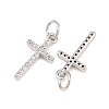Brass Micro Pave Cubic Zirconia Pendants KK-Z146-25P-2