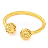 Brass Cuff Bangles BJEW-F477-04G-01-2