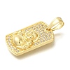 Brass Micro Pave Cubic Zirconia Pendants KK-Z086-25G-2