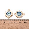 Alloy Enamel Blue Evil Eye Links Connector Charms with Resin ENAM-N071-03F-G-3