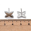 Brass Stud Earrings EJEW-D288-04P-3