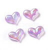 UV Plating Rainbow Iridescent Acrylic Beads OACR-C010-01-2