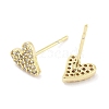 Brass Micro Pave Clear Cubic Zirconia Studs Earring for Women EJEW-S217-A03-2