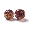 Handmade Gold Foil Lampwork Glass Beads FOIL-E003-02B-3