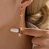 Fashionable Casual Butterfly Tassel Stainless Steel Leverback Earrings PX9736-3