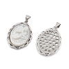 Natural White Shell Carved Mermaid Pendants KK-S506-03A-P-3