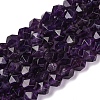 Faceted Natural Amethyst Beads Strands G-K066-09-8mm-5