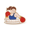 Fitness Theme Enamel Pins JEWB-Q012-01A-1