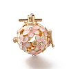 Alloy Crystal Rhinestone Bead Cage Pendants ENAM-M047-02G-B-1