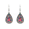 Teardrop Zinc Alloy Enamel Dangle Earrings WGB4181-02-2