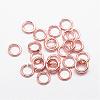 Brass Open Jump Rings KK-G277-7mm-RG-NR-1