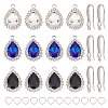 DIY Teardrop Alloy Glass Dangle Earring Making Kits DIY-AR0003-92-1