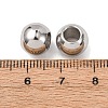 Tarnish Resistant Rondelle 201 Stainless Steel European Beads STAS-N020-03-10mm-4