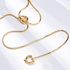 304 Stainless Steel Heart Pendant Y Pendant Necklaces NJEW-U026-05G-2