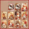 6 Styles Coffee Pattern Sealing Stickers DIY-Z038-12B-1