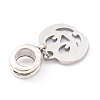 304 Stainless Steel European Dangle Charms PALLOY-JF00624-04-3