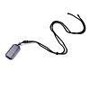 Natural Lapis Lazuli Rectangle Pendant Necklace with Nylon Cord for Women NJEW-C001-01B-01-3