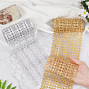 CHGCRAFT 2 Strands 2 Colors  Resin Mesh Rhinestone Trimming DIY-CA0002-48-3