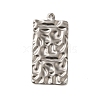 Textured 304 Stainless Steel Pendants STAS-G344-03B-P-1