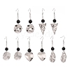 Natural Lava Rock Dangle Earrings for Women EJEW-JE05146-1