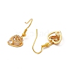 Rack Plating Brass Micro Pave Cubic Zirconia Dangle Earrings EJEW-P221-33G-2