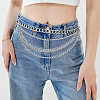 Iron Crystal Rhinestone Multi-Strand Twisted Chain Waist Chains for Women AJEW-WH20067-043P-3