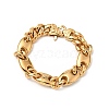 Crystal Rhinestone Coffee Bean Link Chain Bracelet BJEW-E009-01G-2