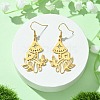 Hollow Mushroom 201 Stainless Steel Dangle Earrings EJEW-TA00389-01-2