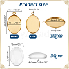   DIY Blank Oval Pendant Making Kits DIY-PH0021-46-2